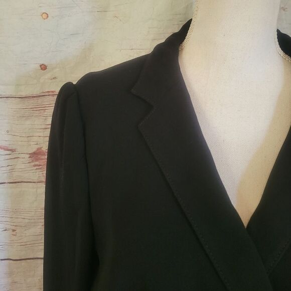 Prada Black Decorative Toggle Button Closure Blazer Size 12 - Picture 4 of 7